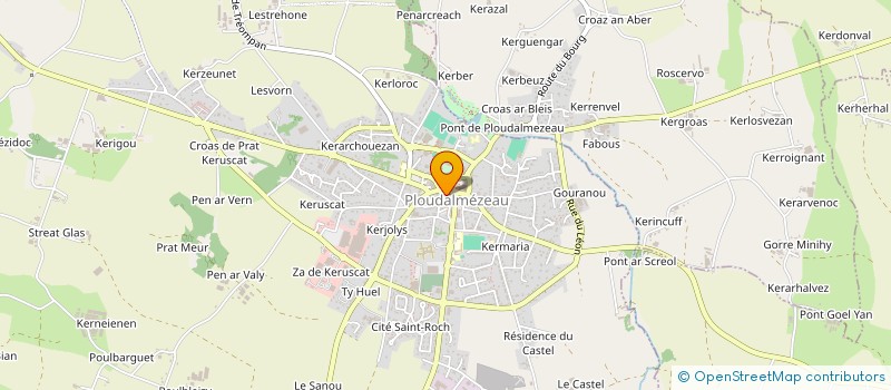 localisation de l'entreprise LES RACINES  PLOUDALMEZEAU