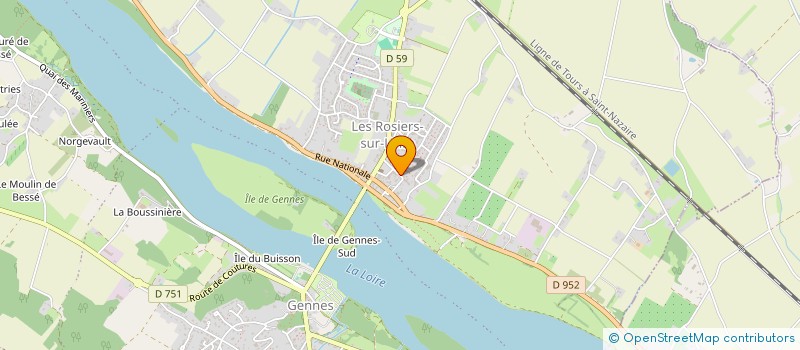 localisation de l'entreprise LES RACINES  GENNES-VAL-DE-LOIRE