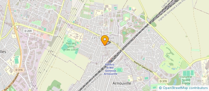 localisation de l'entreprise LES RACINES  VILLIERS-LE-BEL