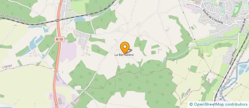 localisation de l'entreprise LES RACINES BLEUES  LIGUGE