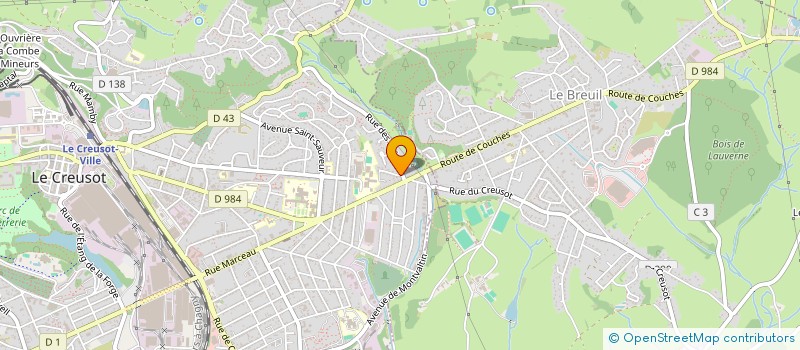 localisation de l'entreprise LES RACINES LIBRES  LE CREUSOT