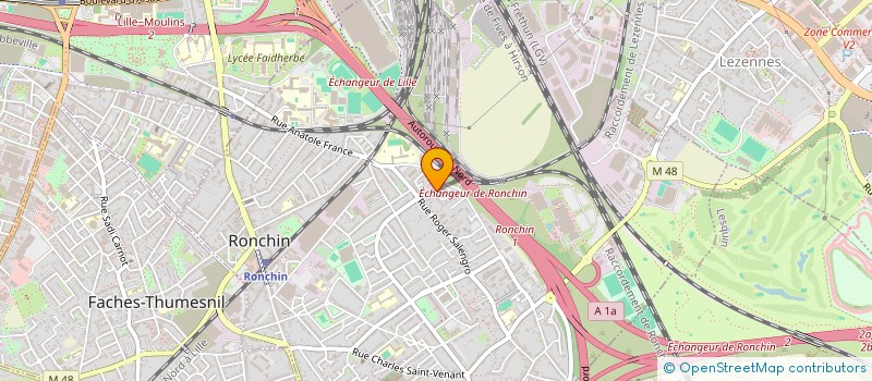 localisation de l'entreprise LES RACINES RONCHINOISES  RONCHIN