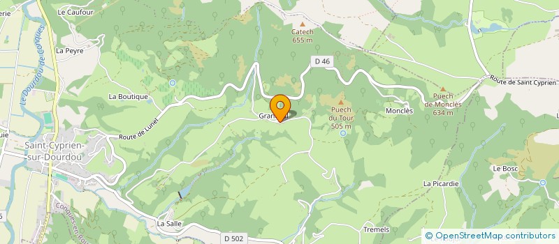 localisation de l'entreprise LES RACINES VIBRANTES à CONQUES-EN-ROUERGUE
