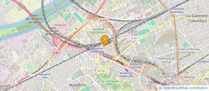 localisation de l'entreprise LES RACONTERIES DE PARIS à NANTERRE