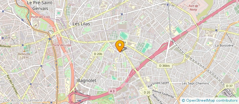 localisation de l'entreprise LES RACONTEURS à BAGNOLET