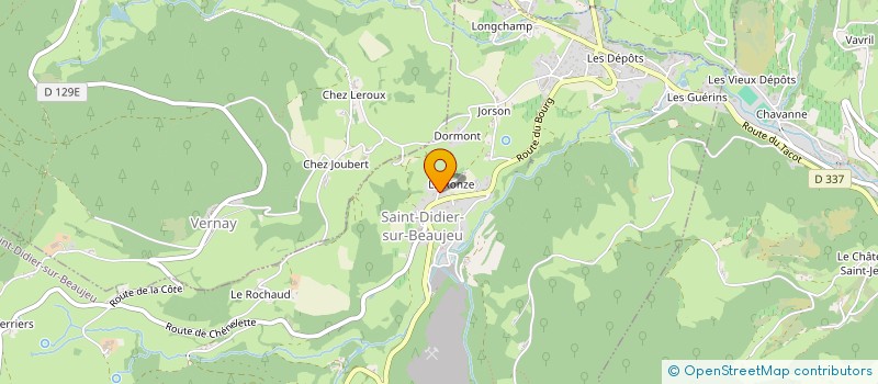 localisation de l'entreprise LES RADIS FRINGANTS  SAINT-DIDIER-SUR-BEAUJEU