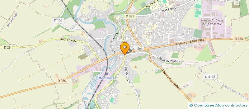 localisation de l'entreprise LES RAID'DINGUES D'ATHLETIX à MONTDIDIER
