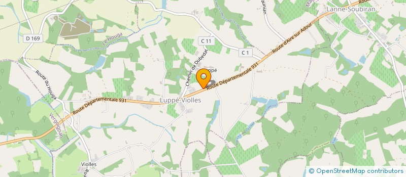 localisation de l'entreprise LES RAINETTES  LUPPE-VIOLLES