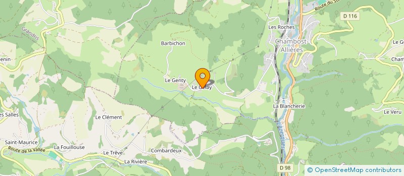 localisation de l'entreprise LES RAISINS DE VIVRE  CHAMBOST-ALLIERES