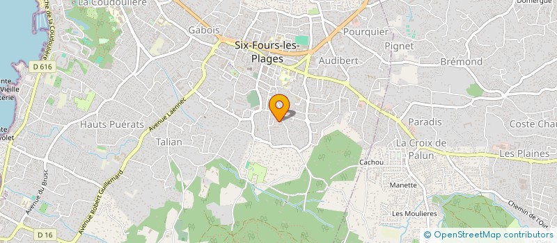 localisation de l'entreprise LES RAMEURS DU BRUSC à SIX-FOURS-LES-PLAGES