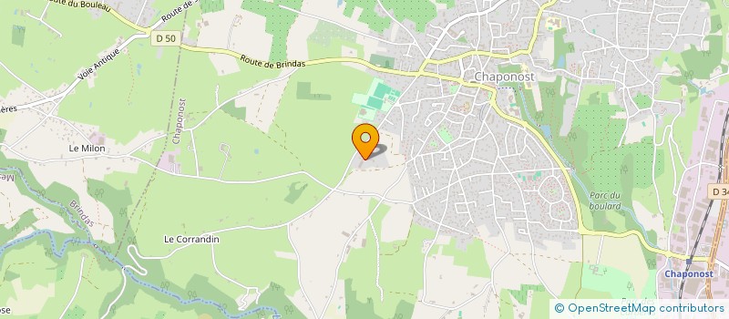 localisation de l'entreprise LES RAMIERES  CHAPONOST