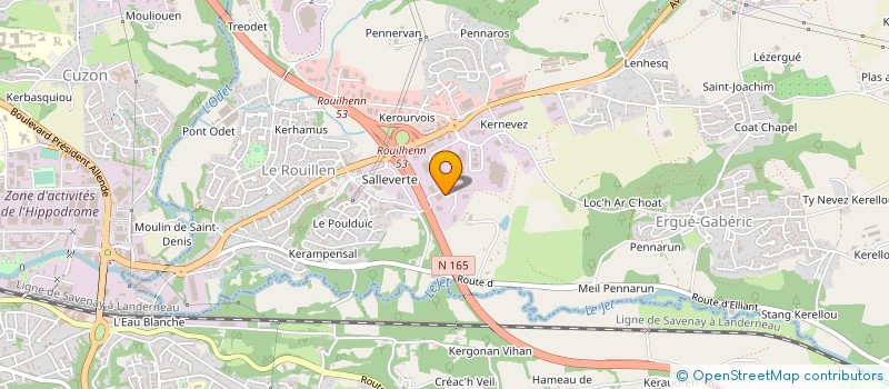 localisation de l'entreprise LES RAMONEURS BRETONS  ERGUE-GABERIC