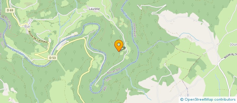 localisation de l'entreprise LES RANDONNEES DU VIAUR SAUVAGE  BOR-ET-BAR