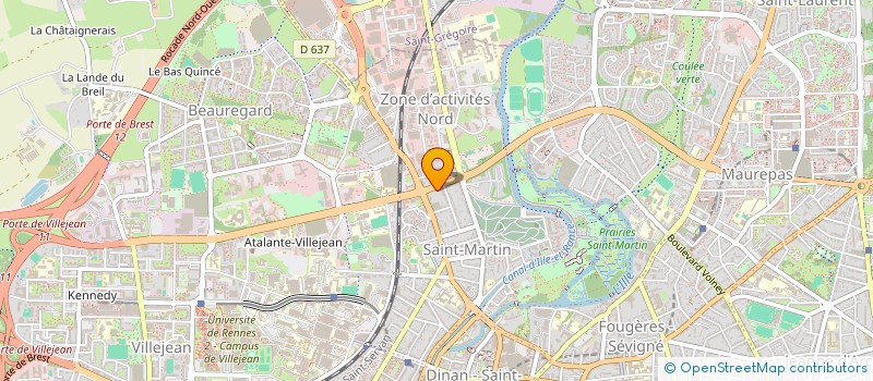 localisation de l'entreprise LES RANDONNEURS  RENNES