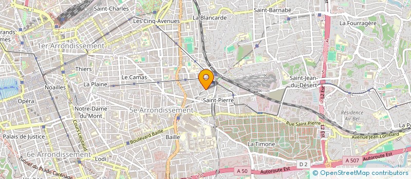 localisation de l'entreprise LES RANDONNEURS AGE D'OR DE SAINT PIERRE à MARSEILLE