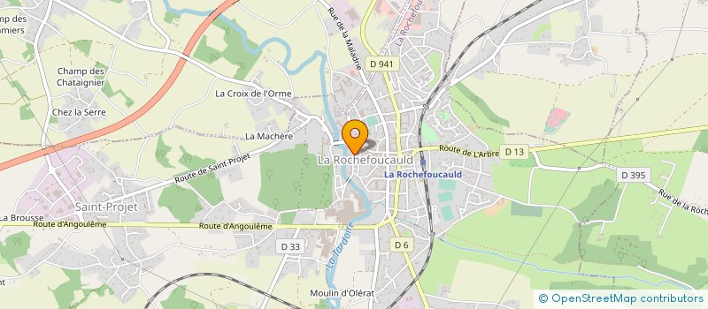 localisation de l'entreprise LES RANDONNEURS BANDIAT TARDOIRE à LA ROCHEFOUCAULD-EN-ANGOUMOIS