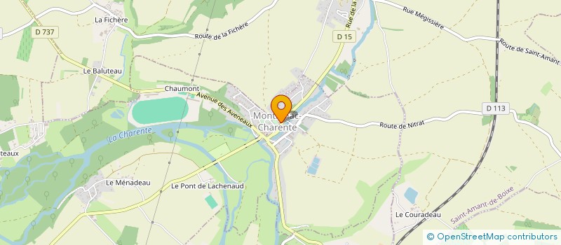 localisation de l'entreprise LES RANDONNEURS DE LA BOIXE à MONTIGNAC-CHARENTE