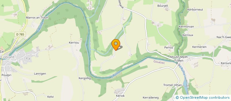 localisation de l'entreprise LES RANDONNEURS DE LA ROCHE DU FEU  GOUEZEC