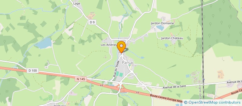 localisation de l'entreprise LES RANDONNEURS DE PARSAC - DOMEYROT  PARSAC-RIMONDEIX