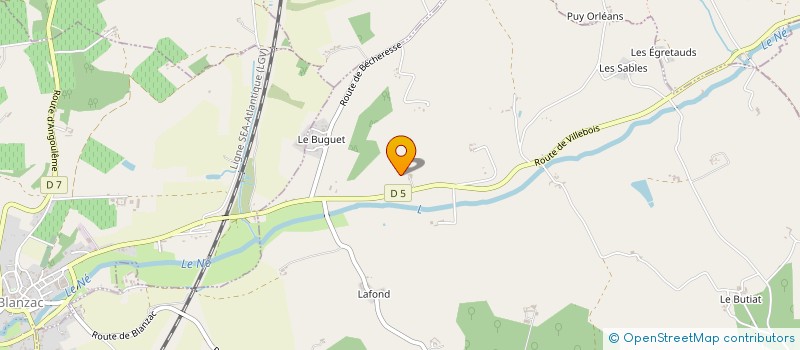 localisation de l'entreprise LES RANDONNEURS DU BLANZACAIS  COTEAUX-DU-BLANZACAIS