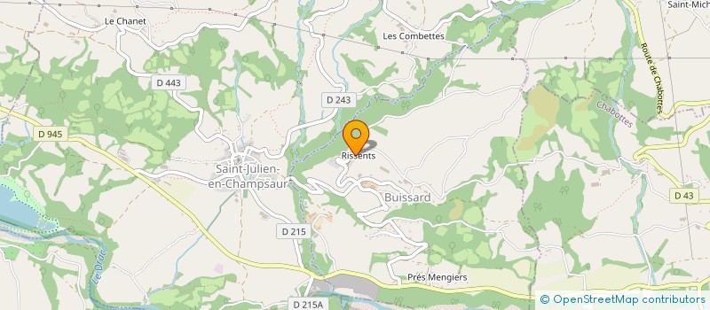 localisation de l'entreprise LES RANDONNEURS DU CHAMPSAUR VALGAUDEMAR  SAINT-BONNET-EN-CHAMPSAUR