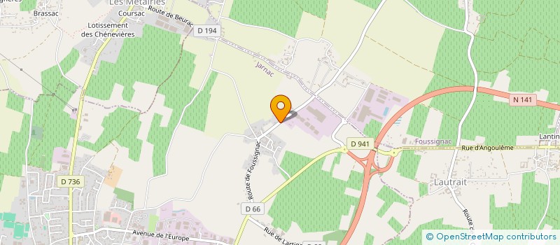 localisation de l'entreprise LES RANDONNEURS DU JARNACAIS à JARNAC