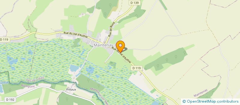 localisation de l'entreprise LES RANDONNEURS DU VAL D AUTHIE  MAINTENAY