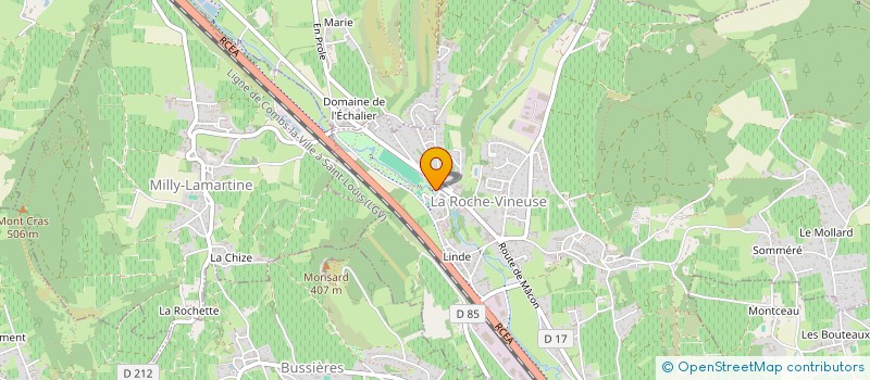 localisation de l'entreprise LES RANDONNEURS DU VAL LAMARTINIEN  LA ROCHE-VINEUSE