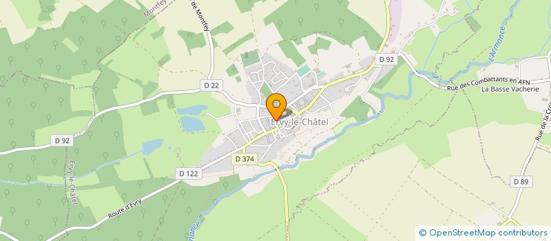 localisation de l'entreprise LES RANDONNEURS ERVYTAINS à ERVY-LE-CHATEL