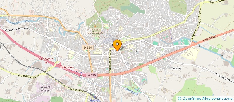 localisation de l'entreprise LES RANDONNEURS HYEROIS - LES COPAINS D'ABORD à HYERES