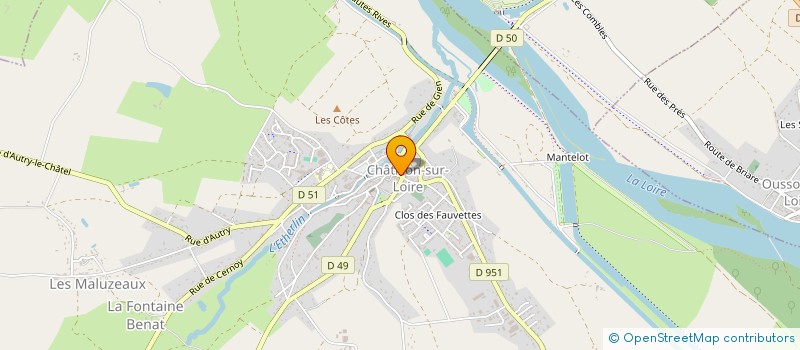 localisation de l'entreprise LES RANDONNEURS LIGERIENS DE CHATILLON SUR LOIRE  CHATILLON-SUR-LOIRE