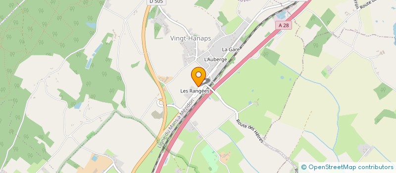localisation de l'entreprise LES RANGEES à ECOUVES