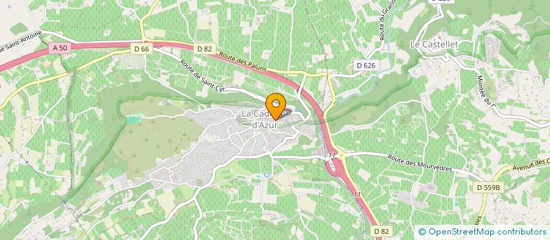 localisation de l'entreprise LES RAPACES D AZUR à LA CADIERE-D'AZUR
