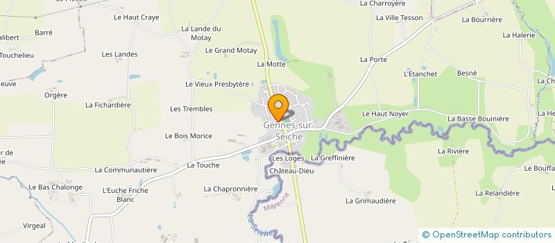 localisation de l'entreprise LES RAQUETTES GENNOISES  GENNES-SUR-SEICHE