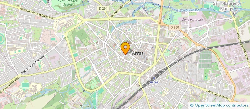 localisation de l'entreprise LES RATS D'EN HAUT à ARRAS