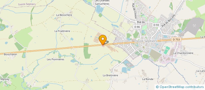 localisation de l'entreprise LES RAUDIERES à MONTAIGU-VENDEE