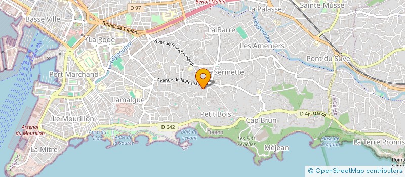 localisation de l'entreprise LES RAVENALES  TOULON