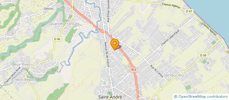 localisation de l'entreprise LES RAYONS DU SOLEIL à SAINT-ANDRE