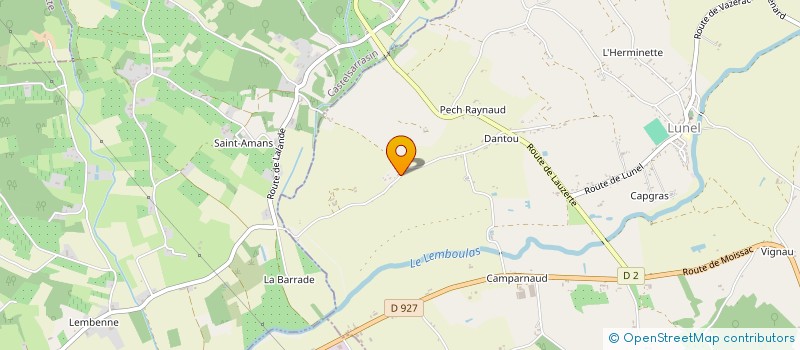 localisation de l'entreprise LES RAZ' BITUME à LAFRANCAISE