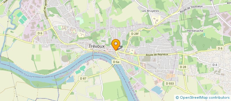 localisation de l'entreprise LES REALISATIONS BERNARD ROLLET à TREVOUX