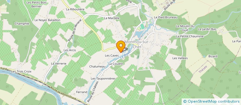 localisation de l'entreprise LES REAUX  MONTHOU-SUR-CHER