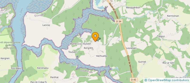 localisation de l'entreprise LES RECIFS  GUILVINEC