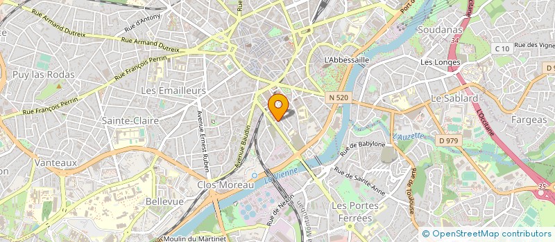 localisation de l'entreprise LES RECOLLETS à LIMOGES