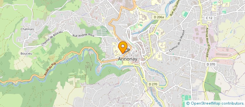 localisation de l'entreprise LES RECOLLETS à ANNONAY