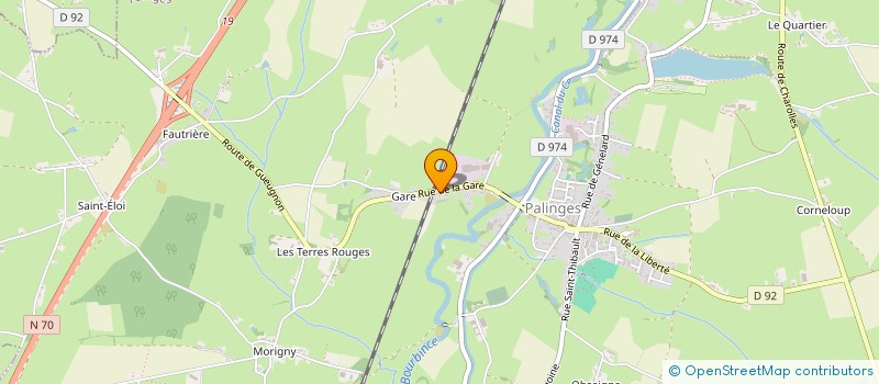 localisation de l'entreprise LES RECREATIFS  PALINGES