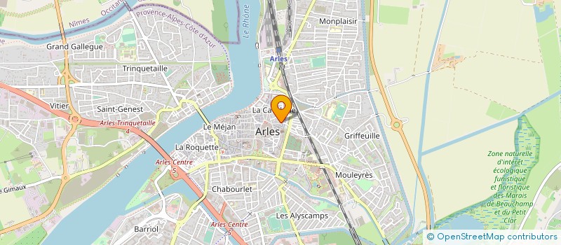localisation de l'entreprise LES RECYCLADES à ARLES