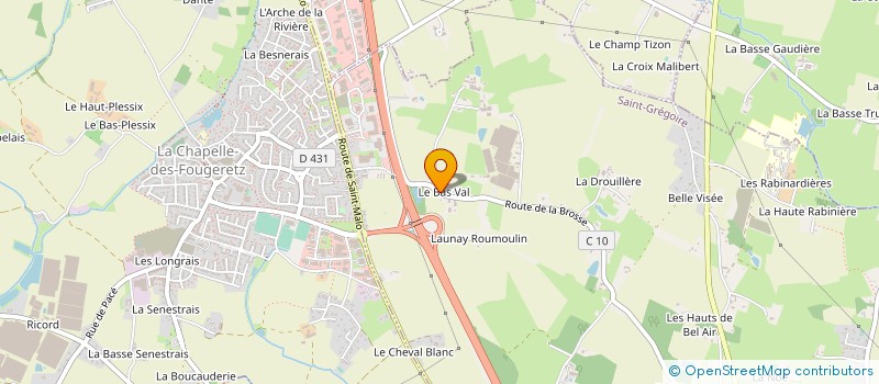 localisation de l'entreprise LES REFLETS à SAINT-GREGOIRE