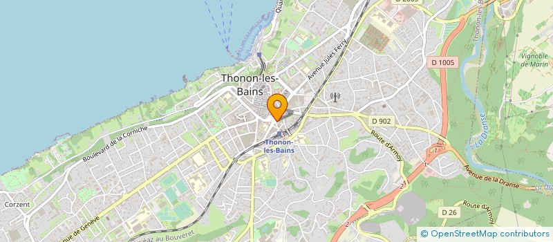 localisation de l'entreprise LES REFLETS D'ARDENT à THONON-LES-BAINS