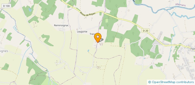 localisation de l'entreprise LES REFLETS DE L'ISLE  RIBERAC