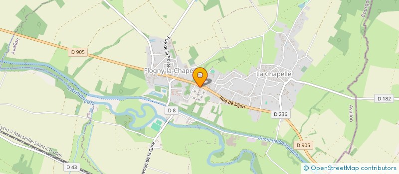 localisation de l'entreprise LES REFLETS DU CANAL  PERCEY